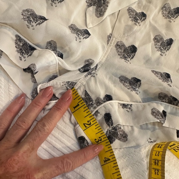 Equipment Silk Pajama Set Heart Thumb Print XS - Picture 13 of 16